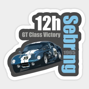 Retro Race Cobra 12 Hours of Sebring 1965 T-Shirt Design Sticker